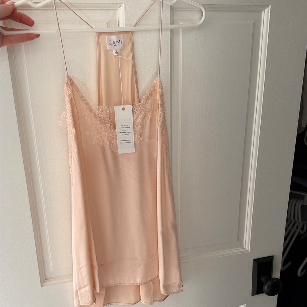 Cami NYC Blush Lace Trim Chemise